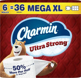 Charmin Ultra Strong Toilet Paper 6 Mega XL Rolls, 330 Sheets Per Roll