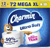Charmin Ultra Soft Toilet Paper, 12 Mega XL Rolls = 72 Regular Rolls