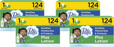 Puffs Plus Lotion Facial Tissues, 1 Family Box, 124 Tissues per Box, Allergies and Colds (Pack of 4)