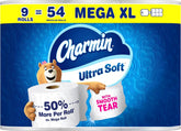 Charmin Ultra Soft Toilet Paper, 9 Mega XL Rolls = 54 Regular Rolls, 2-ply Bath Tissue