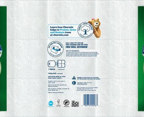Charmin Ultra Gentle Toilet Paper, 9 Mega Rolls, 231 Sheets Per Roll (Pack of 4)