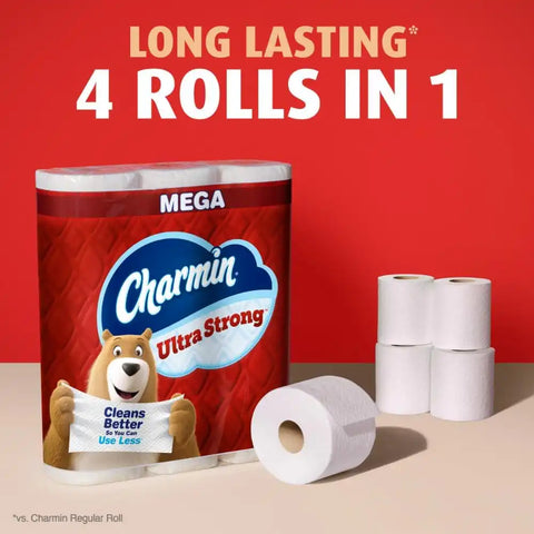 Charmin Ultra Strong Toilet Paper 16 Mega Rolls, 220 Sheets Per Roll