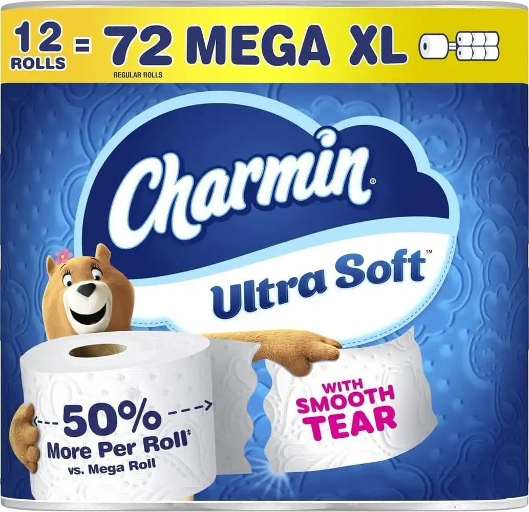 Charmin Ultra Soft Toilet Paper, 12 Mega XL Rolls = 72 Regular Rolls
