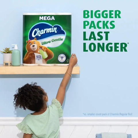 Charmin Ultra Gentle Toilet Paper, 9 Mega Rolls, 231 Sheets Per Roll (Pack of 4)
