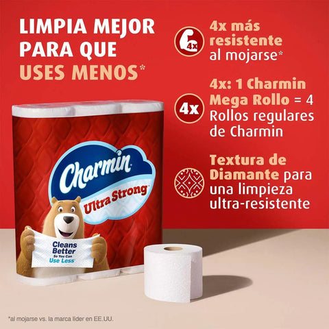 Charmin Ultra Strong Toilet Paper 18 Mega Rolls, 220 Sheets Per Roll