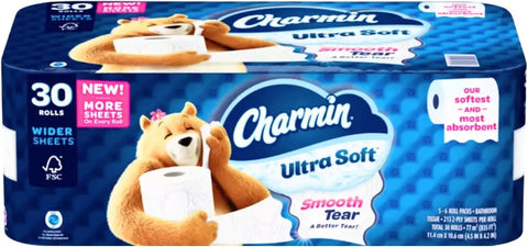 Charmin Ultra Soft Bathroom Tissue Ultra Soft 30 Jumbo Rolls
