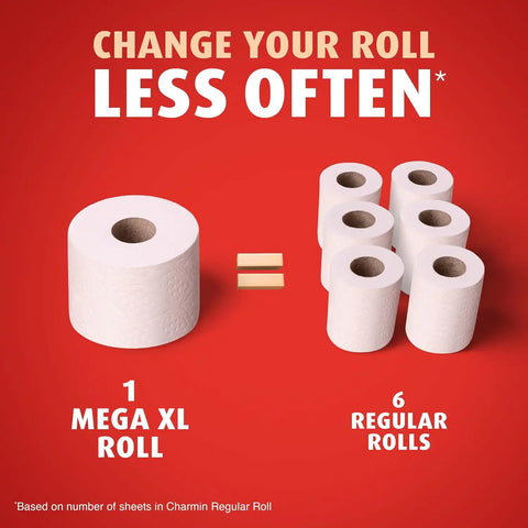 Charmin Ultra Strong Toilet Paper, 18 Mega XL = 108 Regular