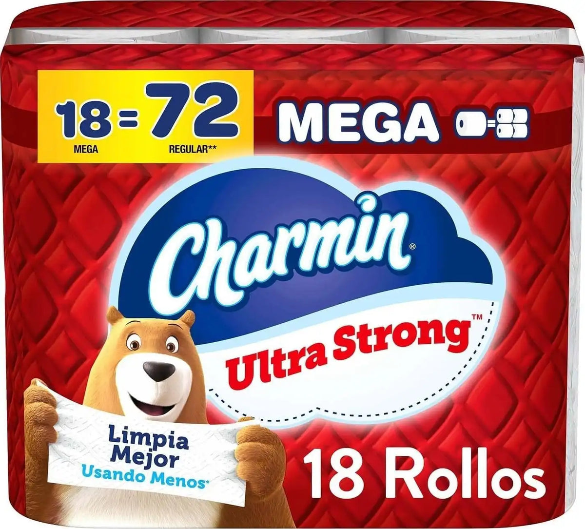 Charmin Ultra Strong Toilet Paper 18 Mega Rolls, 220 Sheets Per Roll