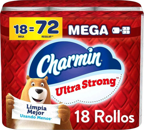 Charmin Ultra Strong Toilet Paper 18 Mega Rolls, 220 Sheets Per Roll
