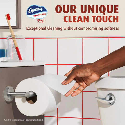 Charmin Ultra Strong Clean Touch Toilet Paper, 12 Family Mega XL Rolls = 84 Regular Rolls