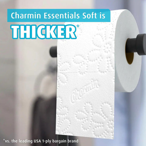 Charmin Essentials Soft Toilet Paper 6 Mega Rolls, 330 sheets per roll (Pack of 3)
