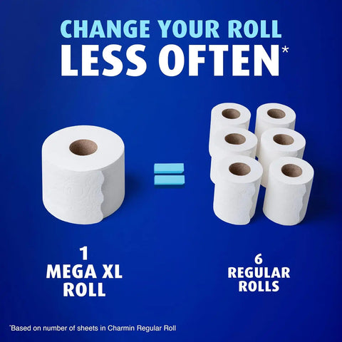 Charmin Ultra Soft Toilet Paper, 9 Mega XL Rolls = 54 Regular Rolls, 2-ply Bath Tissue